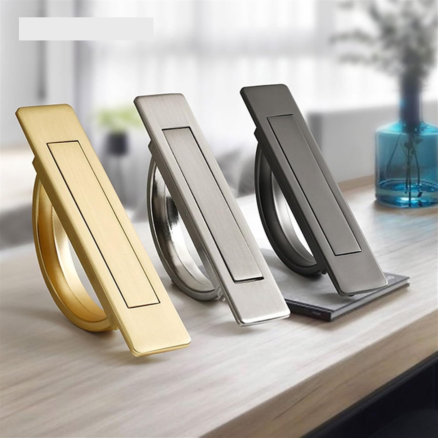 HASMI Handles Cabinet Handles Black Gold Zinc Alloy Kitchen Cupboard Pulls Drawer Knobs Bedroom Door Furniture Hardware 1Pcs (Color : A-Gold)