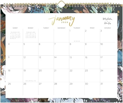 2026 Blue Sky Monthly Wall Calendar, 15" x 12", Midnight Garden, January to December, 149058