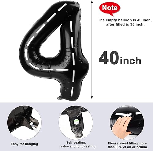 Vista 800 de Globos de números 0 de 40 pulgadas, globos negros de números para números 10, 20, 30, 40, 50, 60, 70, 80, 90, 100, globos de números 10, 20, 30, 40