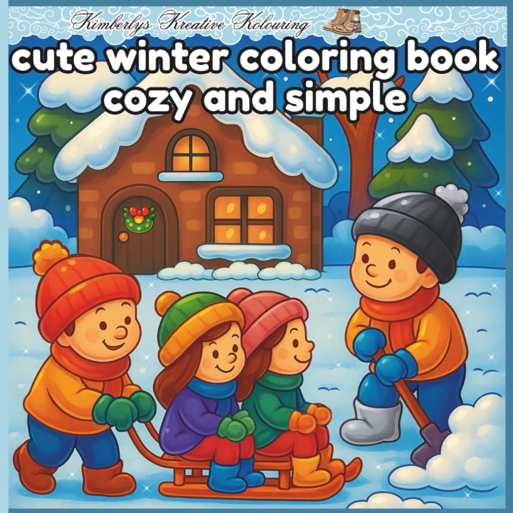 Cute Winter Coloring Book Cozy and Simple: Relaxing Winter Coloring Pages • Cozy, Cute, and Simple for All Ages