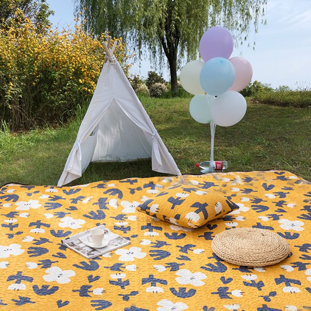 dywan kempingowy do namiotu， Bardzo duża jesienna wycieczka na trawniku, piknikowa mata, składane koce plażowe na kemping na plaży, na trawie, w domu(150X190CM)