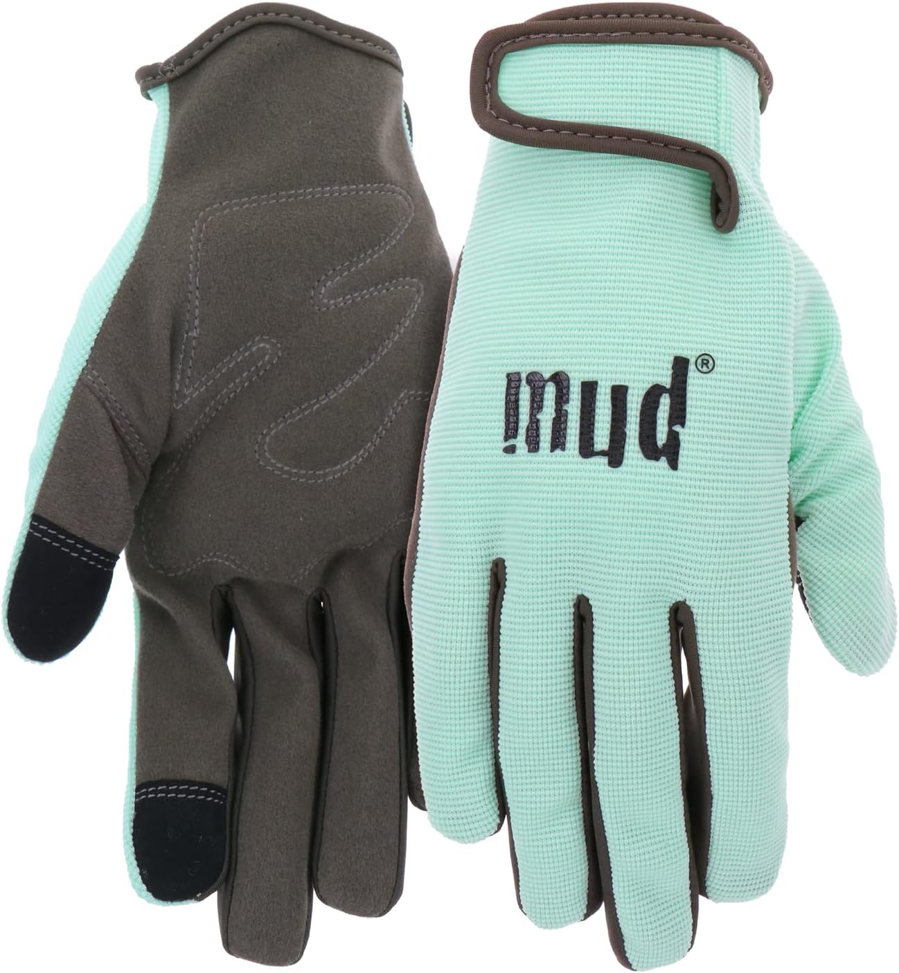 Everyday Mud Women's Synthetic Leather Palm Garden Gloves, Touchscreen Capable, Abrasion Resistant, Hook and Loop Closure