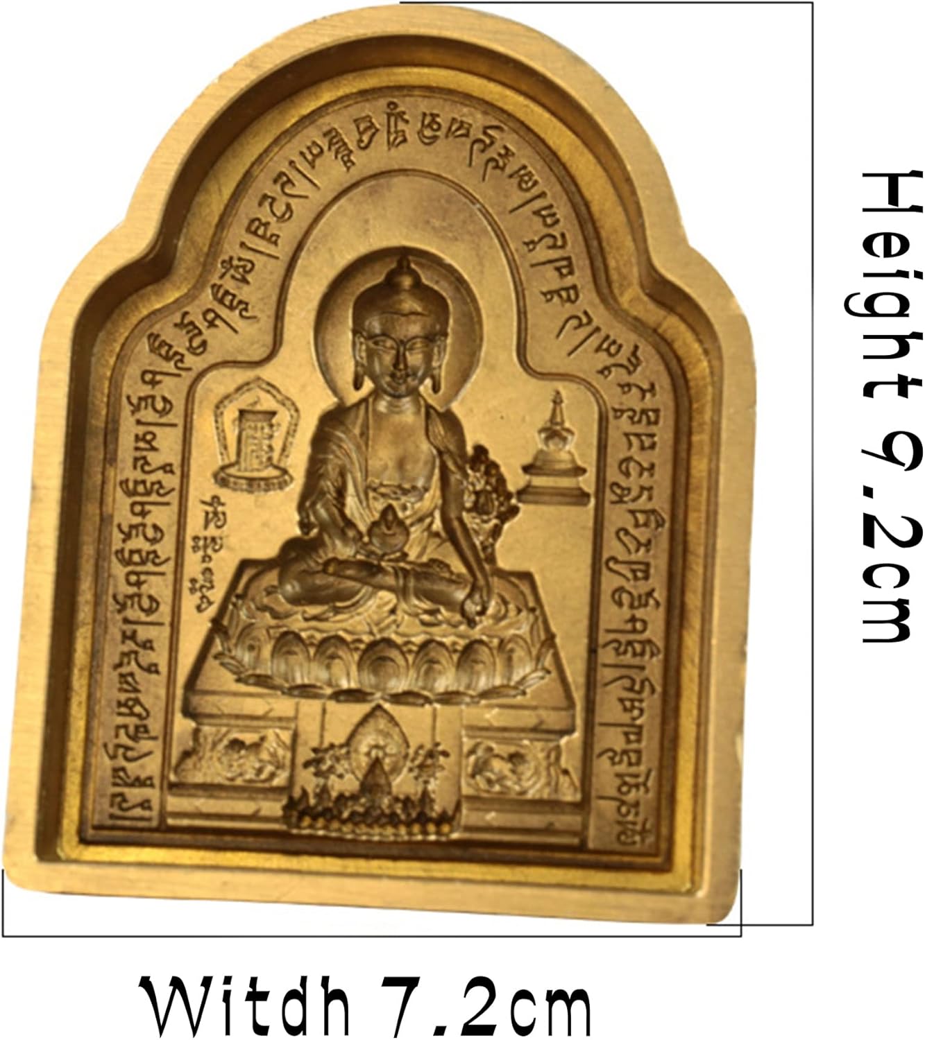 Handmade Tibetan Buddha Statue Mold, Bhaisajyaguru(Medicine Buddha) Mold,Copper Mould for Making Clay Buddha Statue, DIY TSA TSA Tsha Tsha Statue Mold