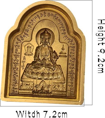 Miniatura 3 de Gandhanra Molde de estatua de Buda tibetano hecho a mano, molde de Bhaisajyaguru (Buda de la medicina), molde de cobre para hacer estatua de Buda de