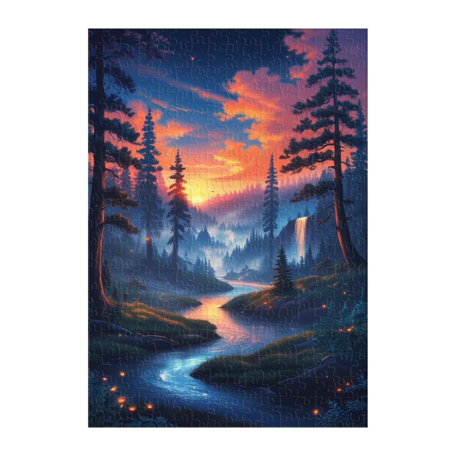 Puzzle 1000 Pezzi, Tramonto Nella Giungla Puzzles, Gioco Educativo Sviluppare Osservazione e Logica, Puzzle 1000 Pezzi per Adulti