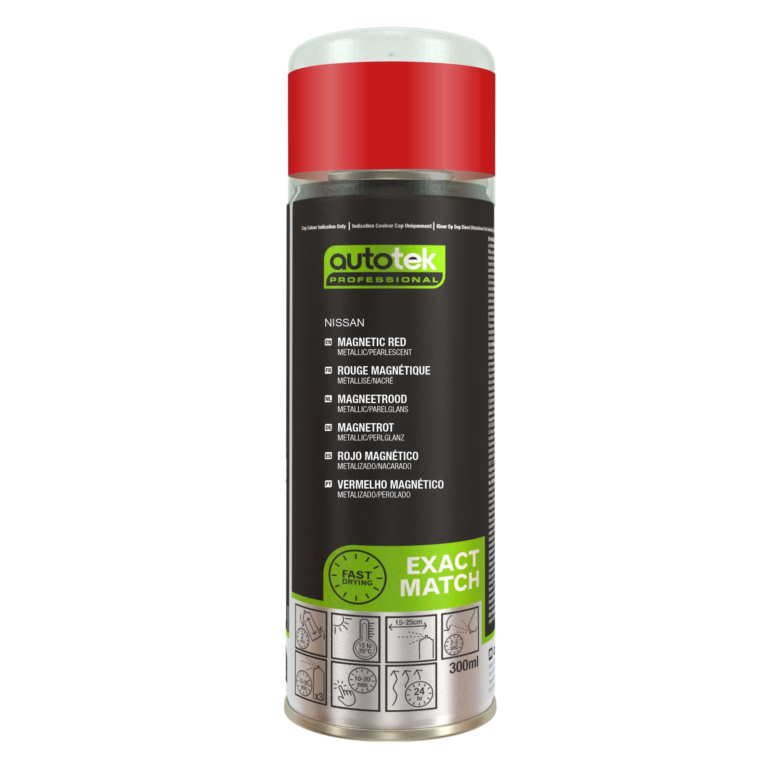 Autotek Red Nissan Magnetic Spray Paint 300Ml