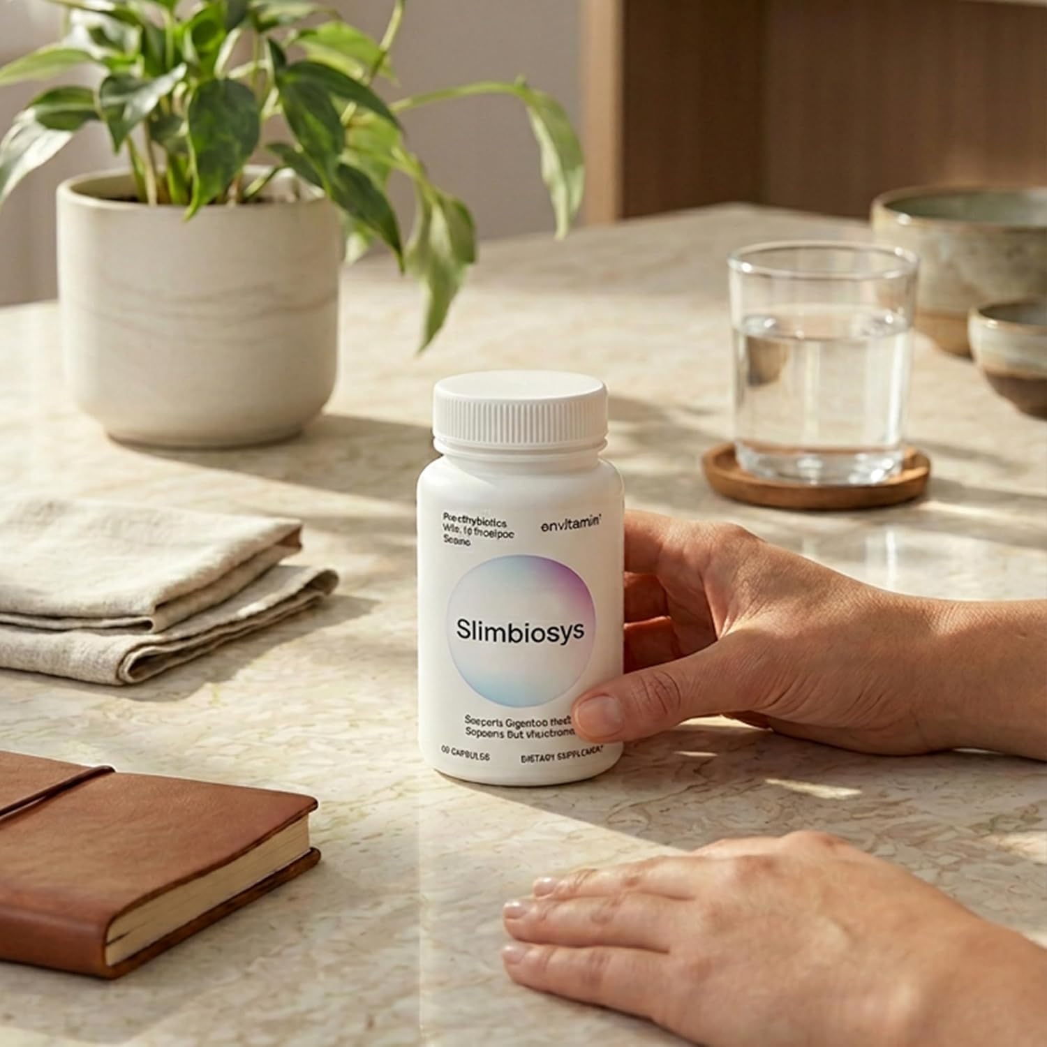 envitamin Slimbiosys Ultra Probiotic Capsule - Pre & Probiotics for Women & Men - Support Your Microbiome (2 Pack, Slimbiosys)