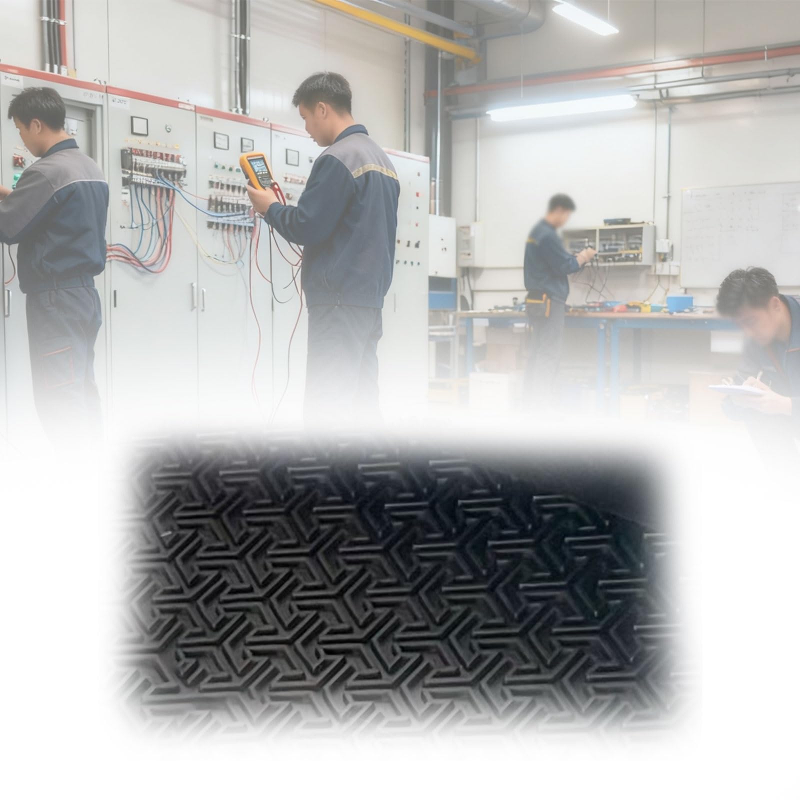 Tapis de sécurité isolant électrique pour ateliers et garages professionnels