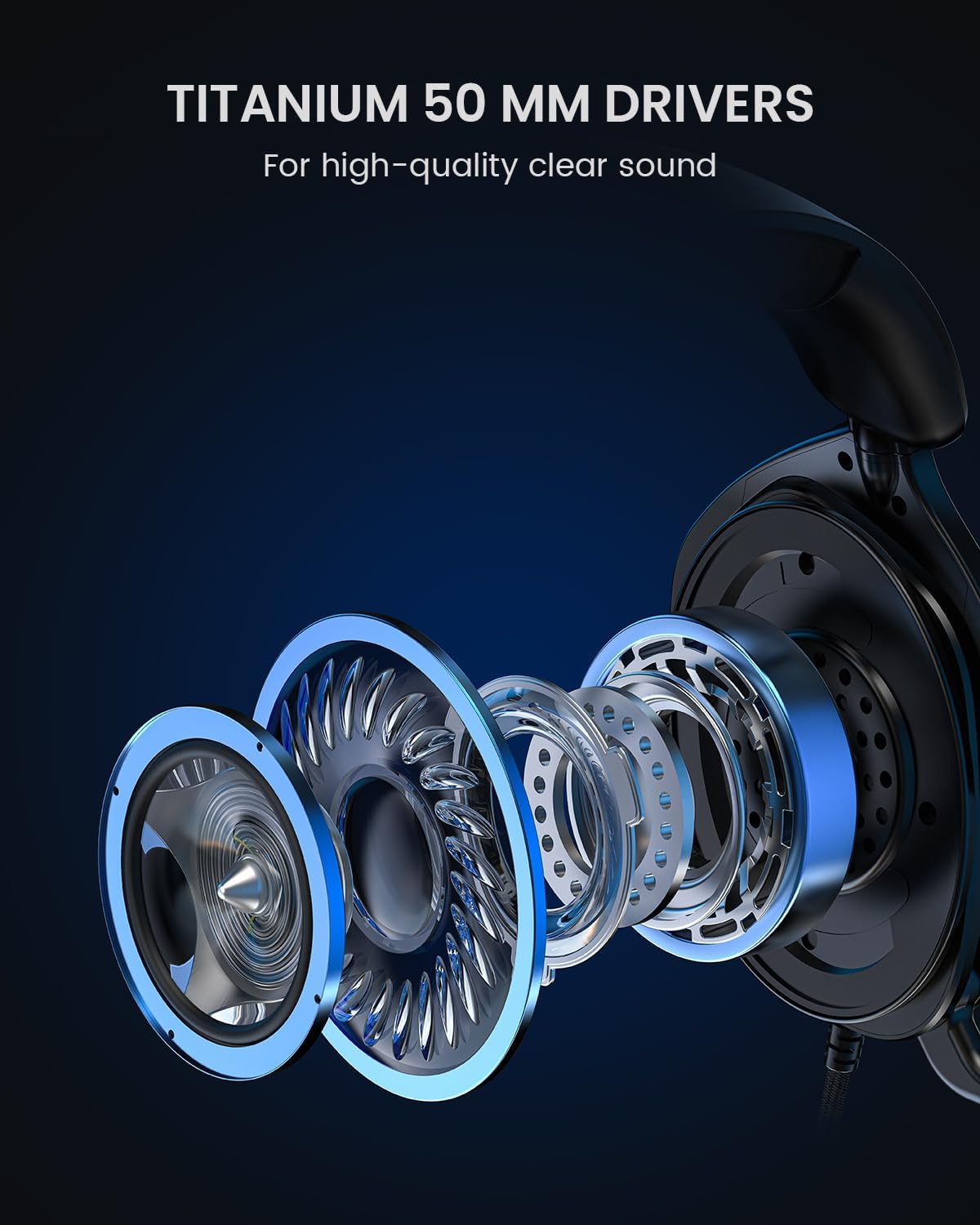 JIMYIU Gaming Headset für PS5 PS4 PC, Kabelgebundenes 3.5mm Gaming Headset Noise Cancelling mit Mikrofon für Xbox One, Xbox Series X|S Schwarz (Verkabelte Version)