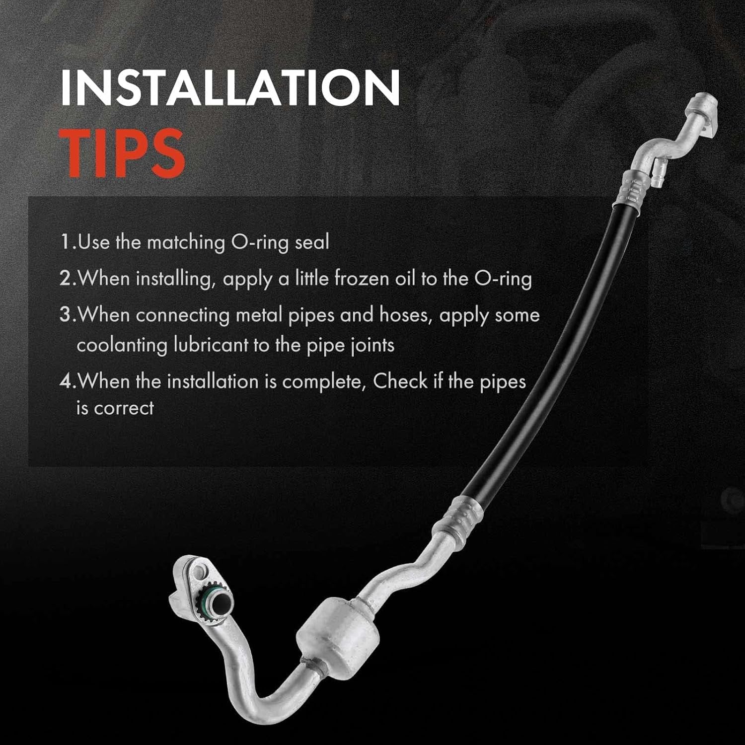 A-Premium A/C Suction Line Hose Assembly Compatible with Ford Fiesta 2014-2019 L4 1.6L Naturally Aspirated, Compressor to Evap