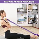 Multifunctional Pedal Resistance Band with Handle,4/6/8 Tubes for All Weights,Premium Thick-Gauge TPE Tubes with 300% Stretch for Full Body Workouts.