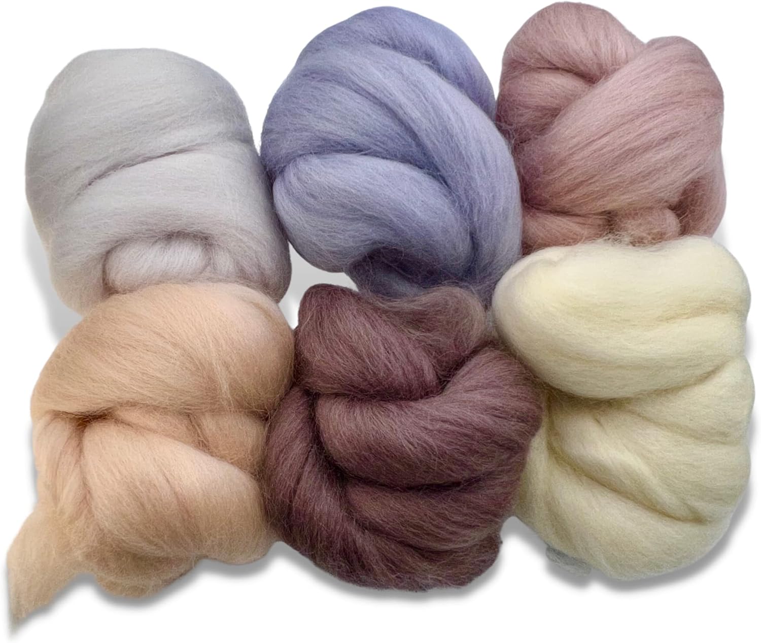Revolution Fibers Dyed Wool Roving Top | Corriedale Collection of Unspun Fiber | Perfect for Hand Spinning, Needle Felting, Weaving and Crafting (Sandy Beach)