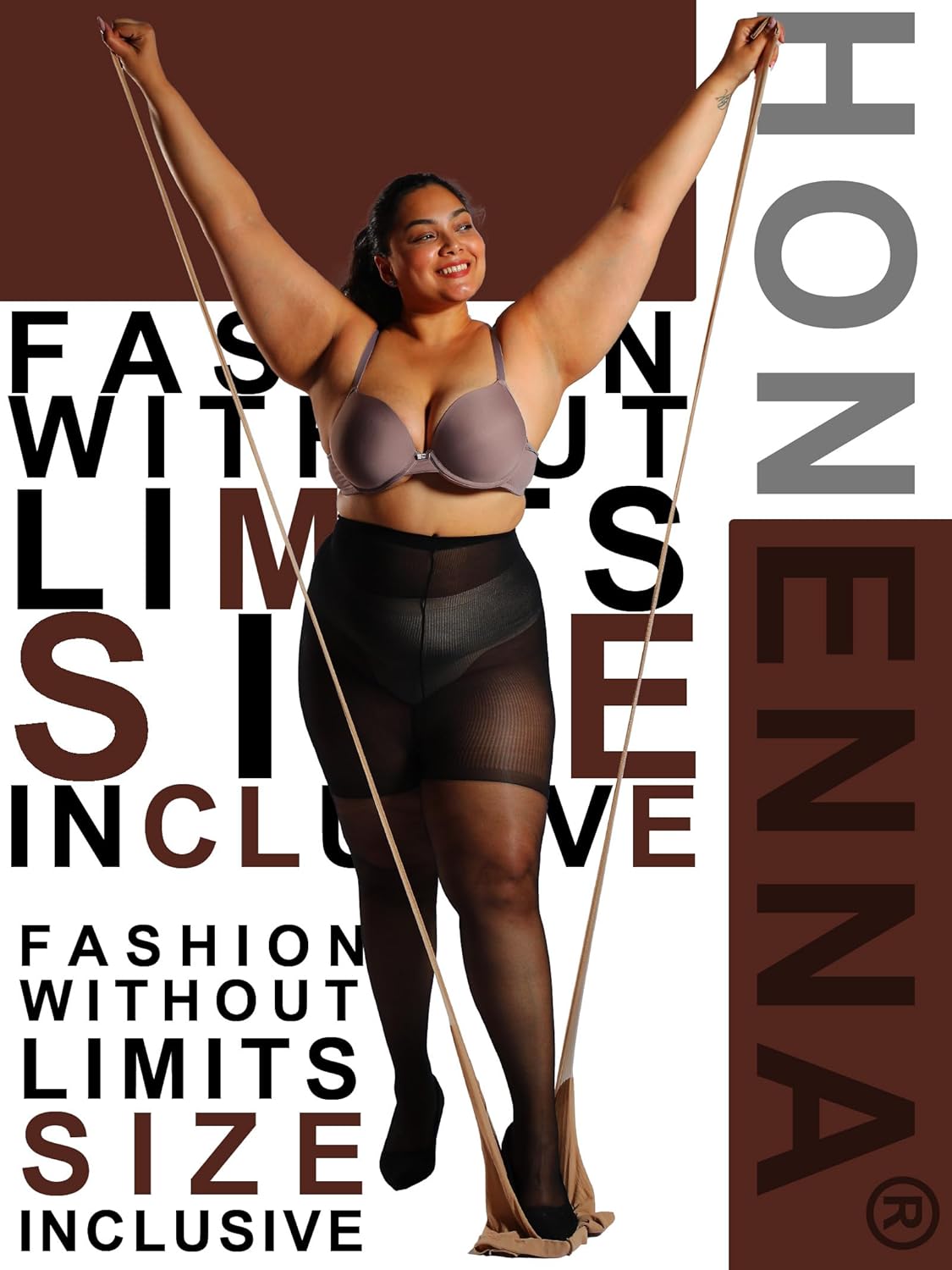 HONENNA 2 Pairs Plus Size Sheer Tights for Women, 17 Colors Ultra Thin Pantyhose Reinforced Toes High Waist Stockings 1XL-6XL - Image 4