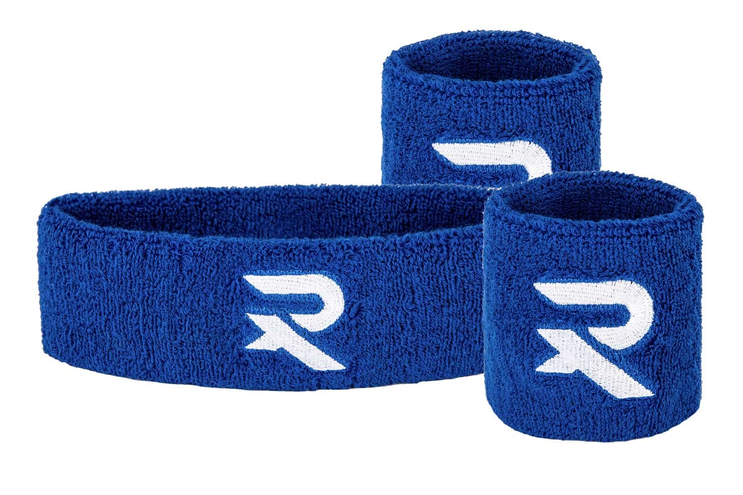 Wristband and Headband Set - Snug Fit Exercise Band - Cotton Sweat Bands for Men and Women - Stretchy Sweat Bands for Sports - 2 x Wrist Bands, 1 x Head Band