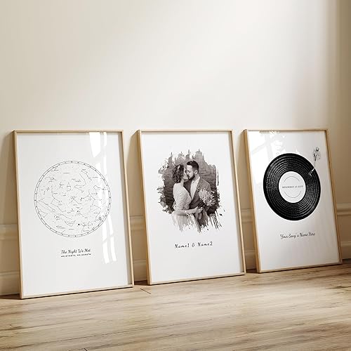 Vista 150 de Letras de música personalizadas, canciones, lienzo/fotos sin marco/impresiones enmarcadas con corazón en nombres de corazón, fecha de carga de fotos