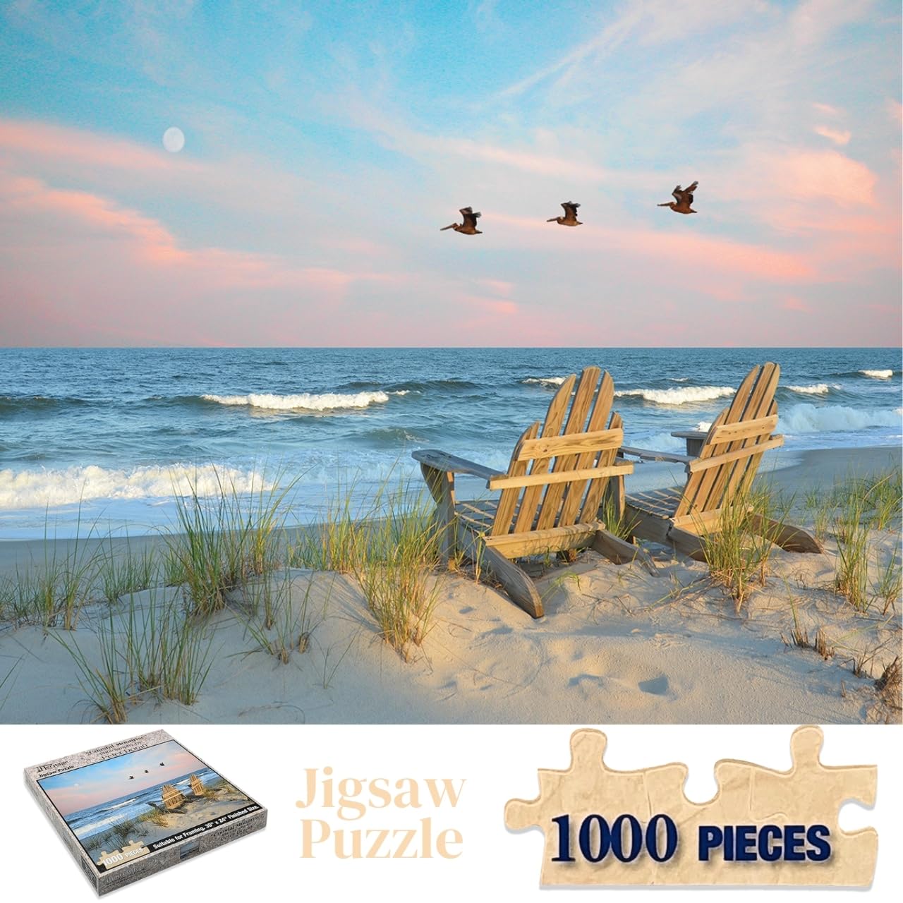 Amazon.com: Heritage Puzzle - Coastal Moonrise by Peter Doran 1000