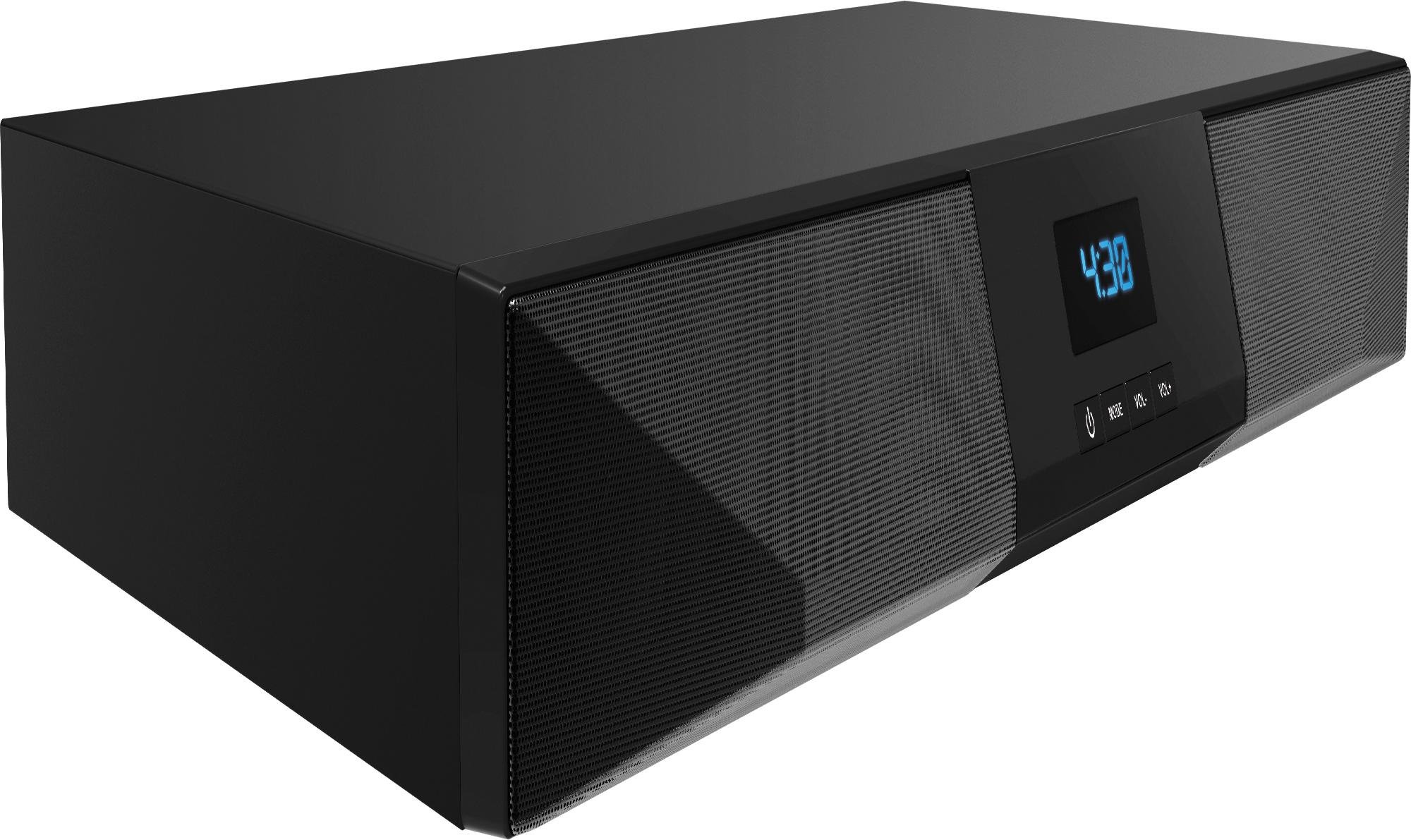 Sharper Image SBT2015BK Volta Bluetooth Sound System Base For TV, Built-In Subwoofer, FM Radio, RCA Input Only