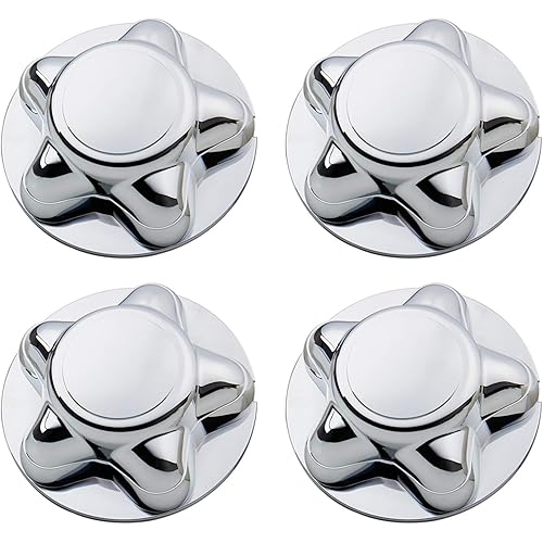 B4B BANG 4 BUCK 4 Packs 7" Center Cap with 5-Lug Steel Wheel Chrome for Ford 1997-2003 F150 F-150 97-02 Expedition