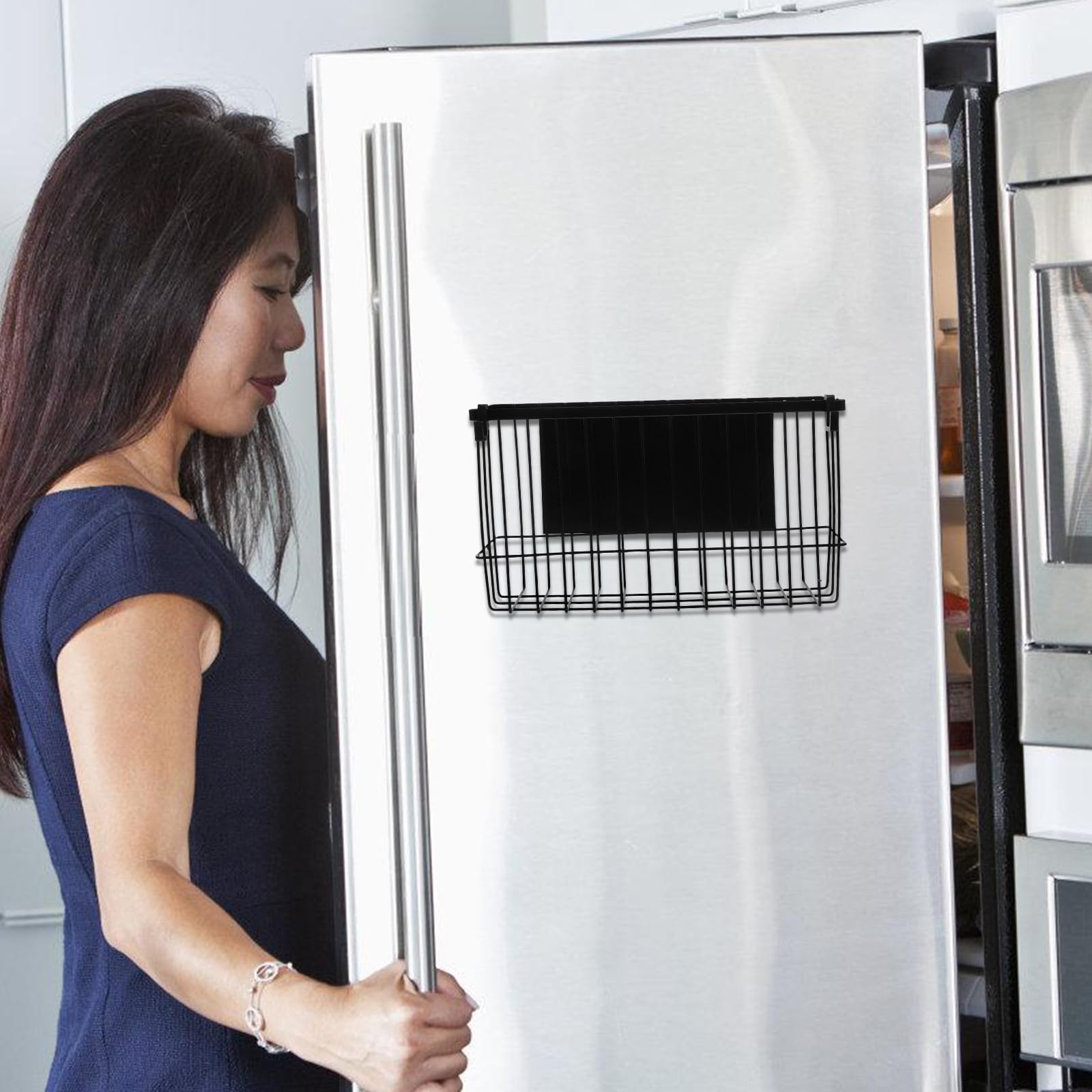 DOITOOL Organizador Magnético para Refrigerador Negro de Hierro Resistente