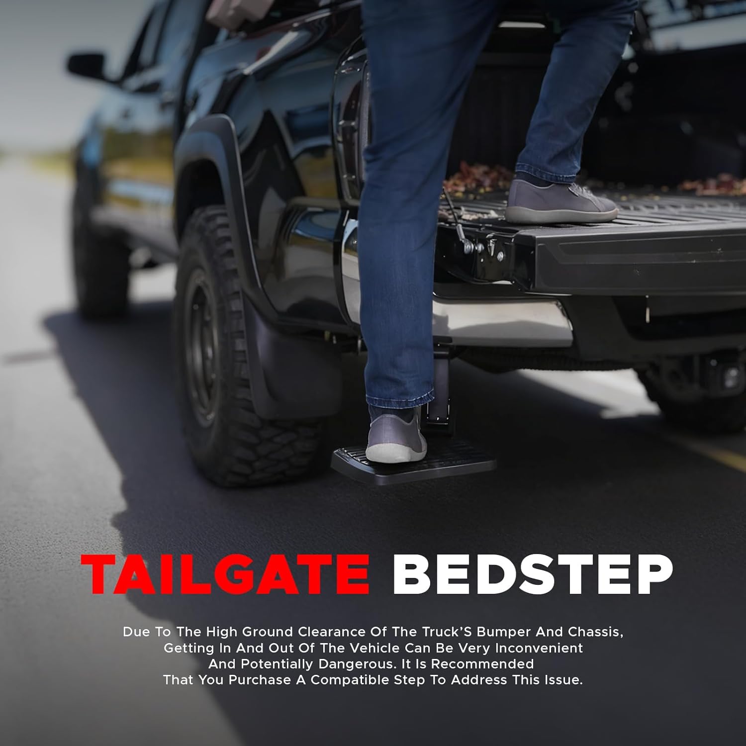 for Toyota Tundra Rear Bed Step Tailgate Bedstep,Alloy Folding Truck Step for Toyota Tundra 2022 2023 2024 2025, 300 lbs Capacity, Retractable Bumper Step Replacement for PTS30-34000