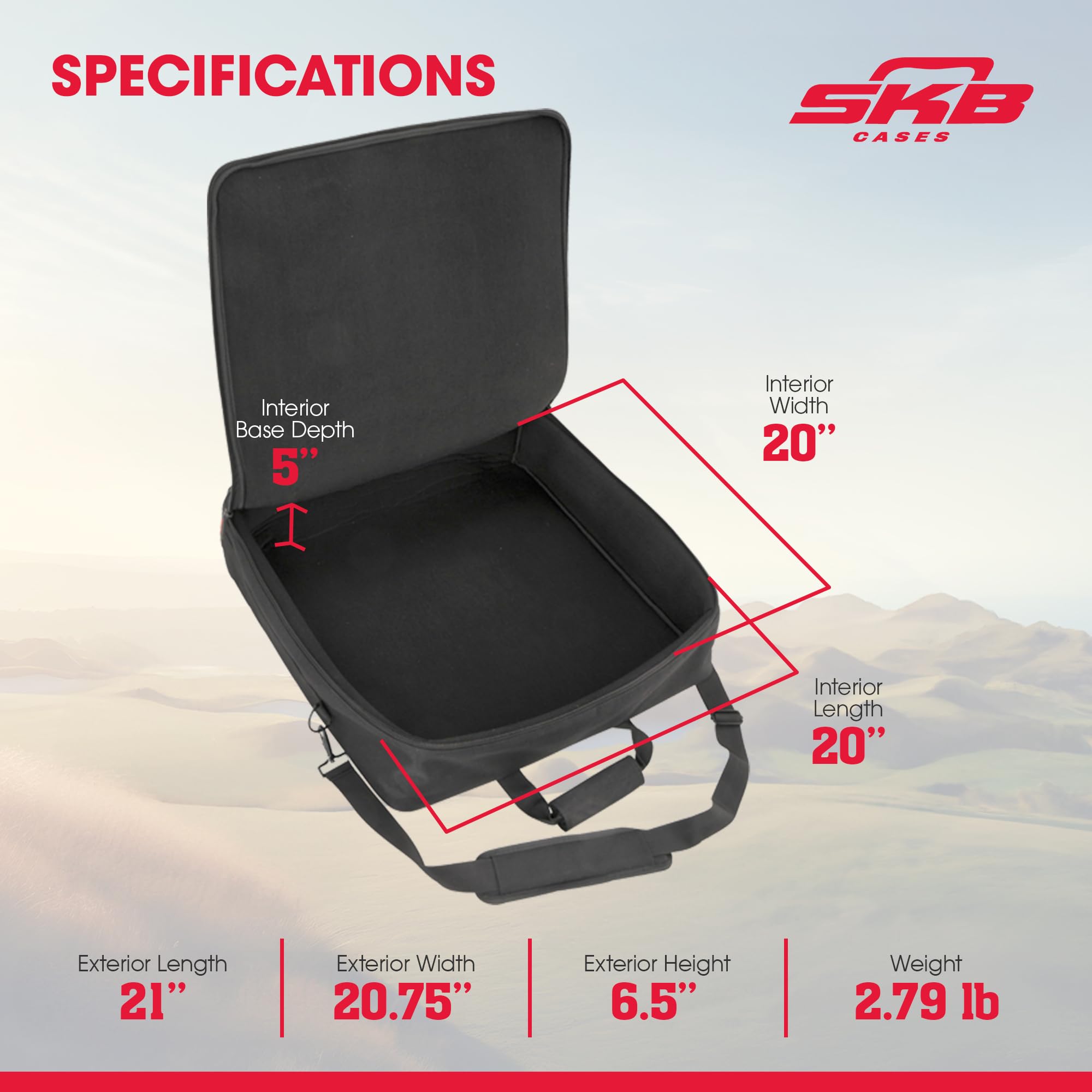 Amazon | SKB 1-UB2020ユニバーサル20 x 20 x 5インチ機器/ミキサー