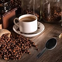 Vista 5 de Penta Angel Cucharas medidoras de plástico de mango corto de 0.25 onzas, cucharadas para café, té, azúcar, cereales y leche en polvo (negro)