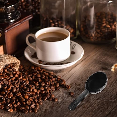 Miniatura 5 de Penta Angel Cucharas medidoras de plástico de mango corto de 0.25 onzas, cucharadas para café, té, azúcar, cereales y leche en polvo (negro)