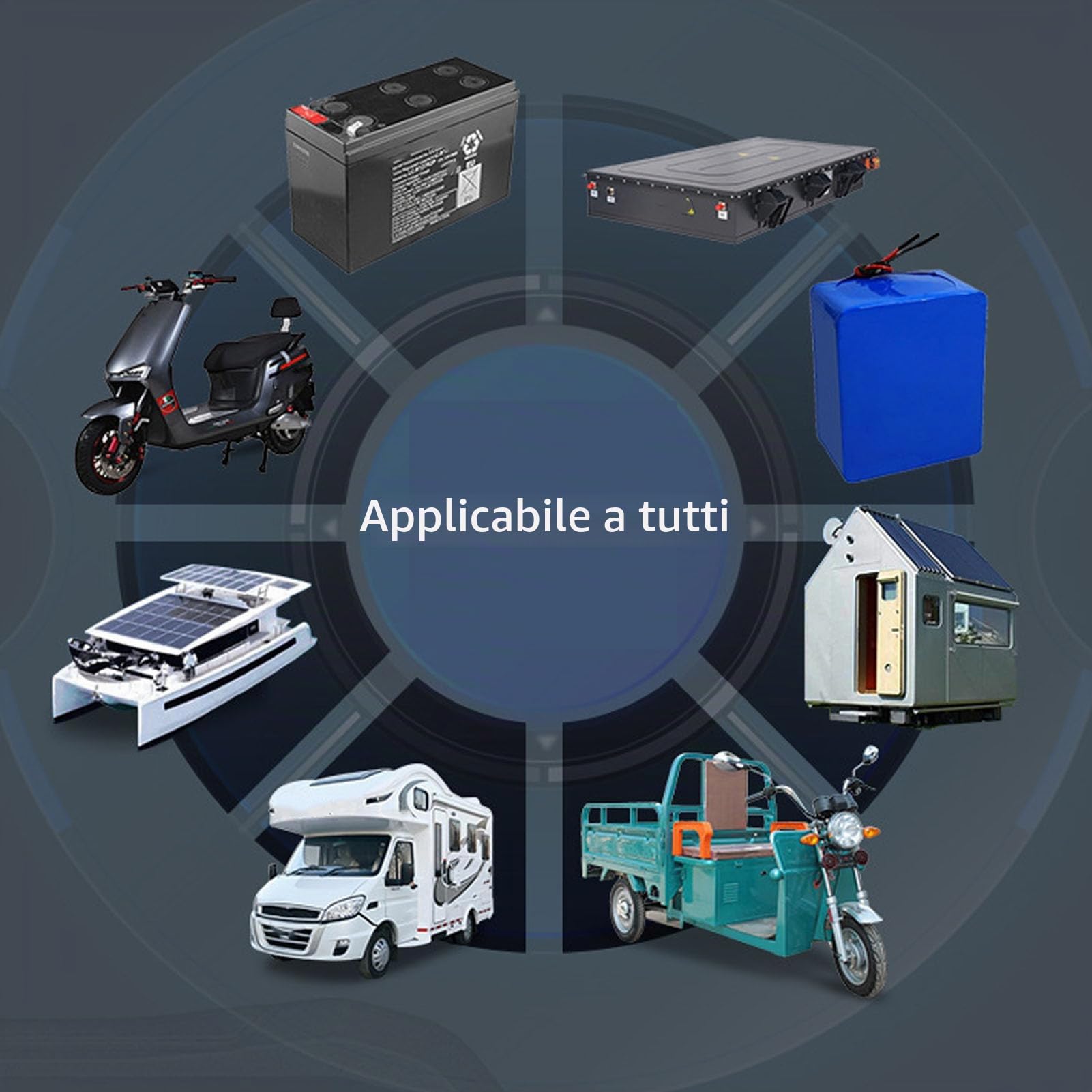 Monitor Batteria WIFI, Capacità 400A 10-100V Schermo a Colori Rilevamento Bidirezionale Tester Al Piombo Acido per Auto RV
