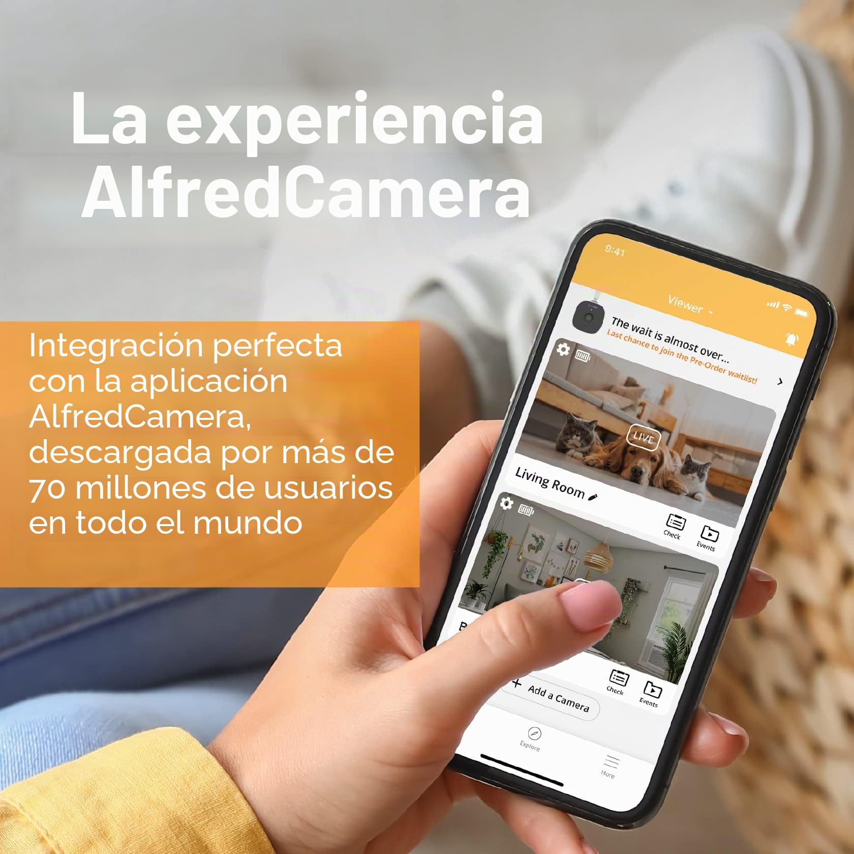 Cámara de Seguridad Inteligente para Interiores, Full HD 1080P, Visión Nocturna, Grabación Continua, Monitor de bebé enchufable, Cámara para Mascotas, Detección de Movimiento