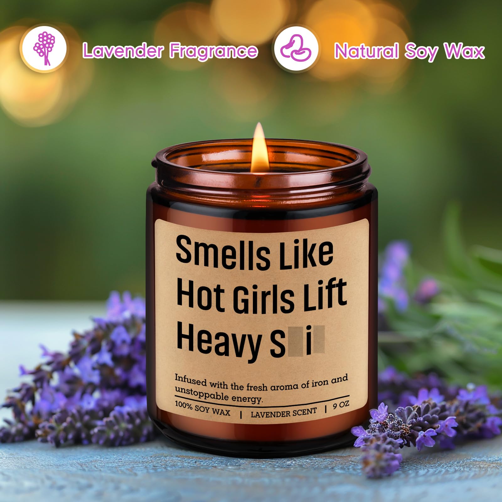Miracu Candle, Gym Gifts for Women, Workout Gifts for Fitness Lovers Girls, Gym Rats - Funny Weightlifting, Powerlifting, Mothers Day, Birthday Idea for Female Weightlifter, Power Lifter, Bodybuilder
