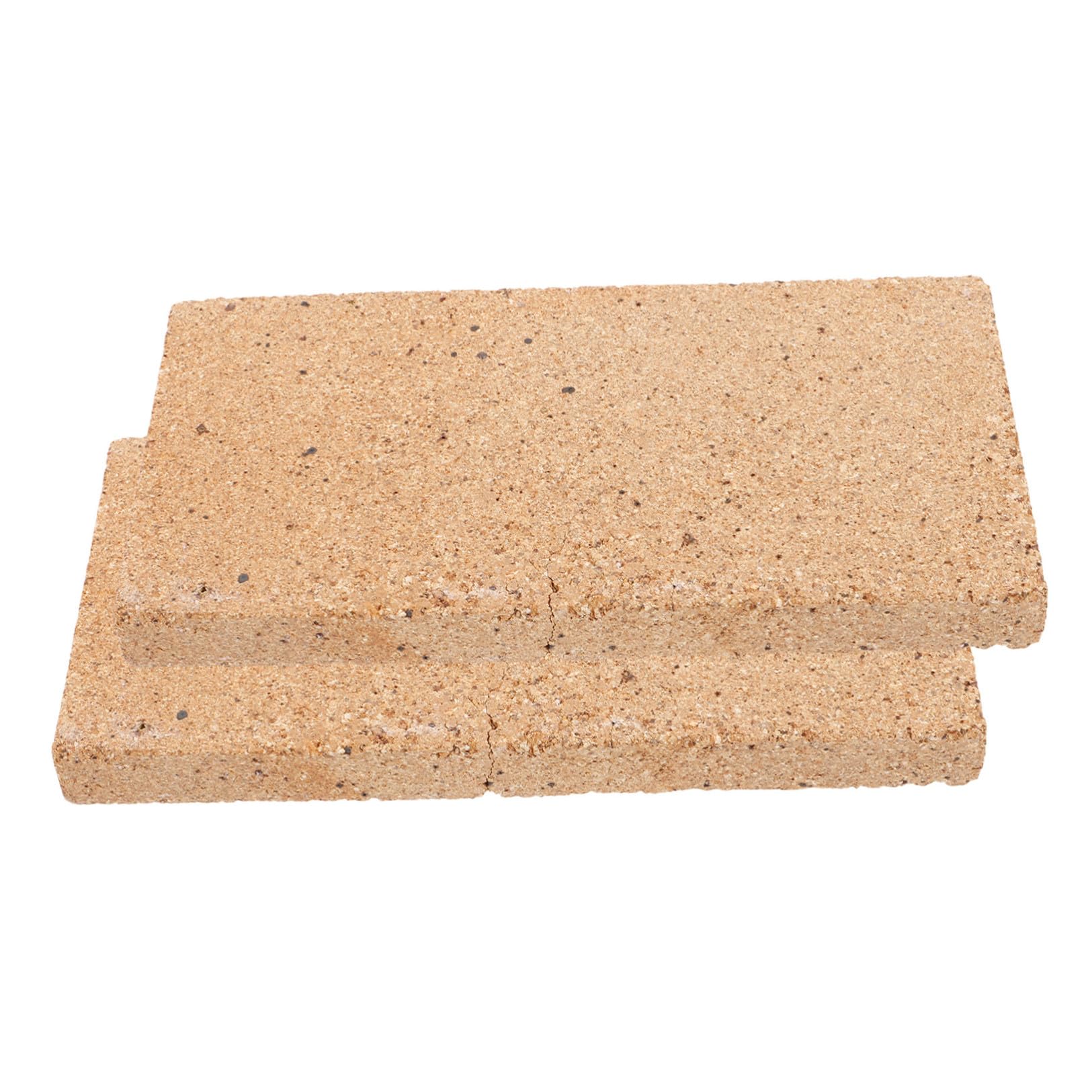 CRAFTHROU Mattoni Refrattari in Argilla Accessori per Riscaldamento Domestico 230x114x20mm 2 Pezzi Mattoni Isolanti Resistenti al Calore per Stufa a Legna e Forno per Caminetto e Barbecue