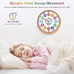 Homotte 10 Inch Kids Wall Clock, Multi-Colored Learning Clock for Kids | Round Children's Silent Analog Non-Ticking Educational Wall Clock for Bedroom, Gifts for Boys and Girls Home Decor