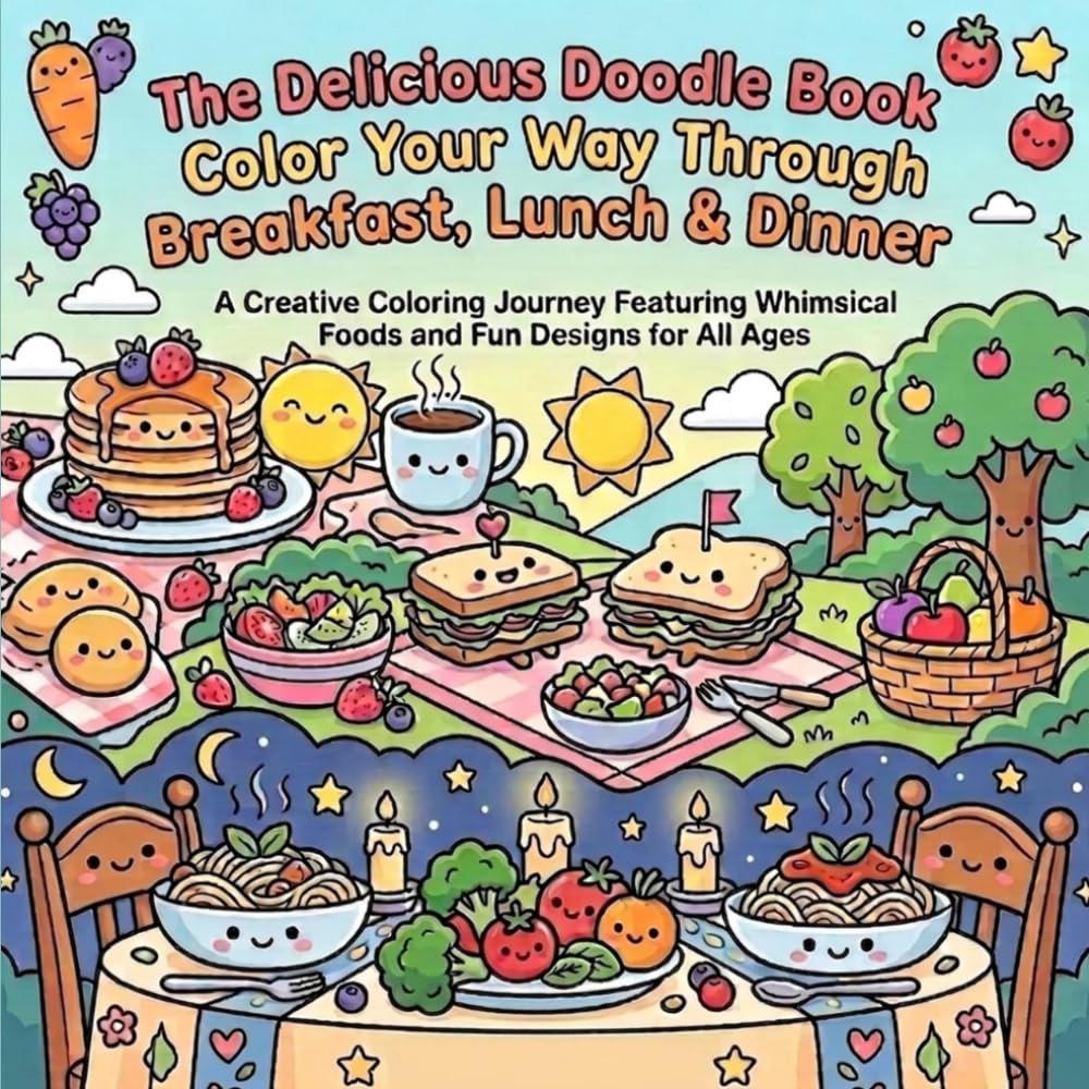The Delicious Doodle Book — Color Your Way Through Breakfast, Lunch & Dinner: A Creative Coloring Journey Featuring Whimsical Foods and Fun Designs for All Ages