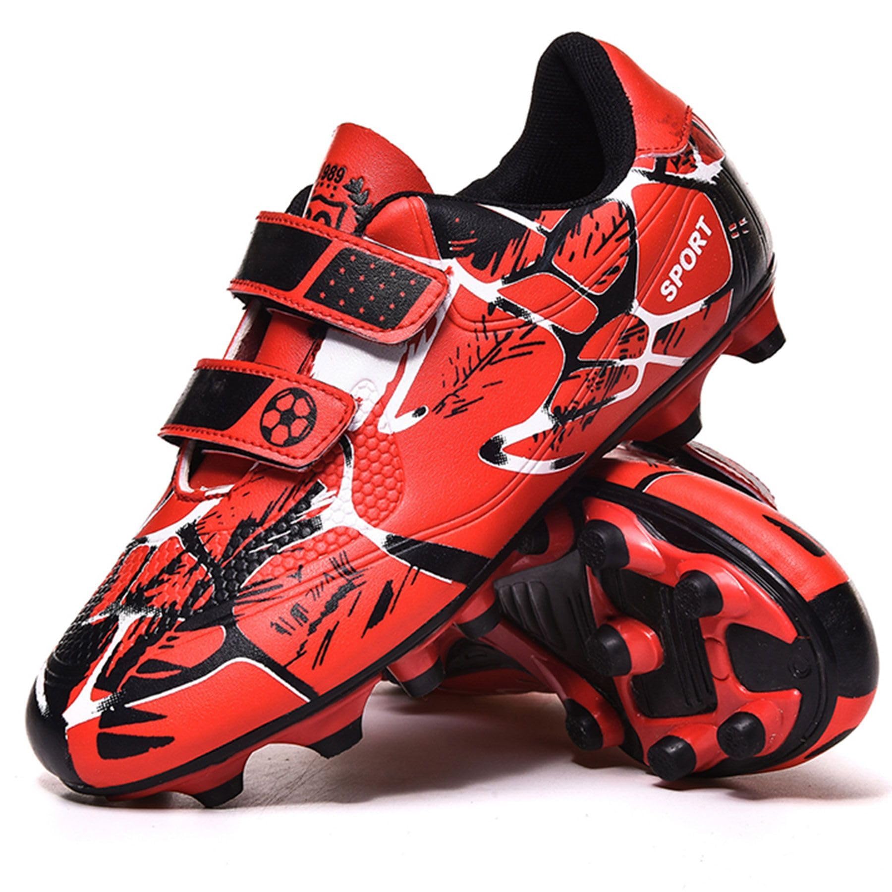 Chaussures de Football Enfant FG/AG Professionnel Plein Air pour Garçon Football Boots TF Chaussures d'Entraînement de Football Adolescents Basses Antidérapant