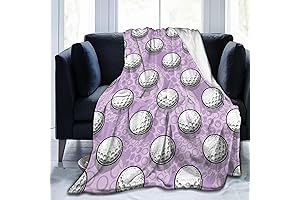 Soft and Warm Golf Ball Fun Pattern Purple Throw Blanket for Kids,...