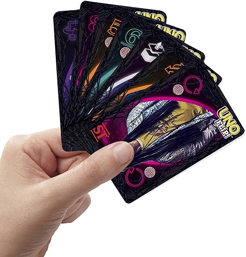 Miniatura 6 de Mattel Games UNO Flip! Stranger Things - Juego de cartas para adultos y adolescentes con tarjetas de doble cara, mundo real contra revés