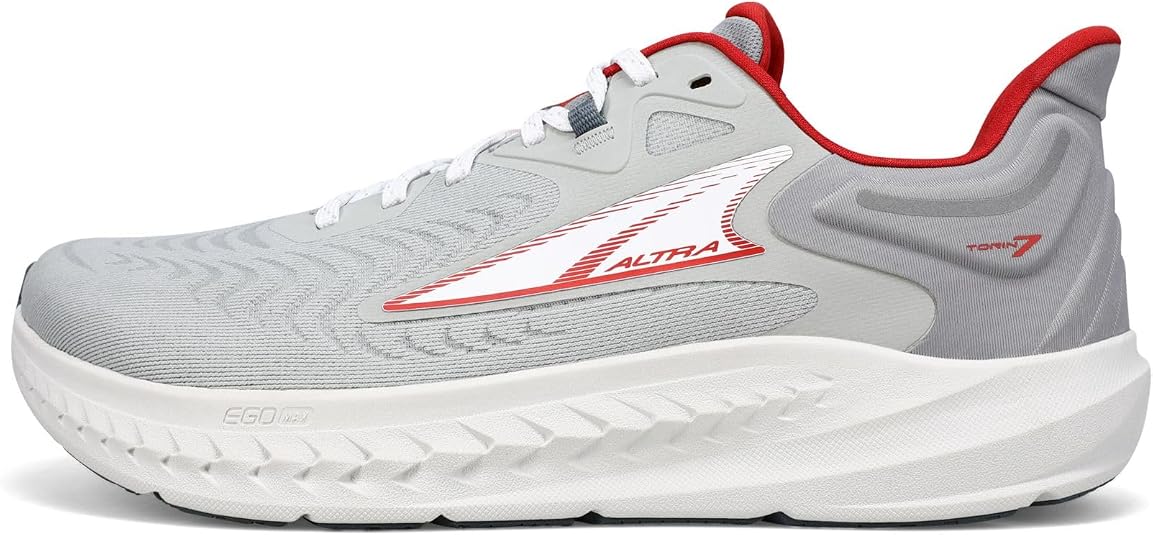 ALTRAのTorin 7.0 ALTRA Erkek Torin 7 Yol Koşu Ayakkabısı, Gri/Kırmızı, 8.5 Wide