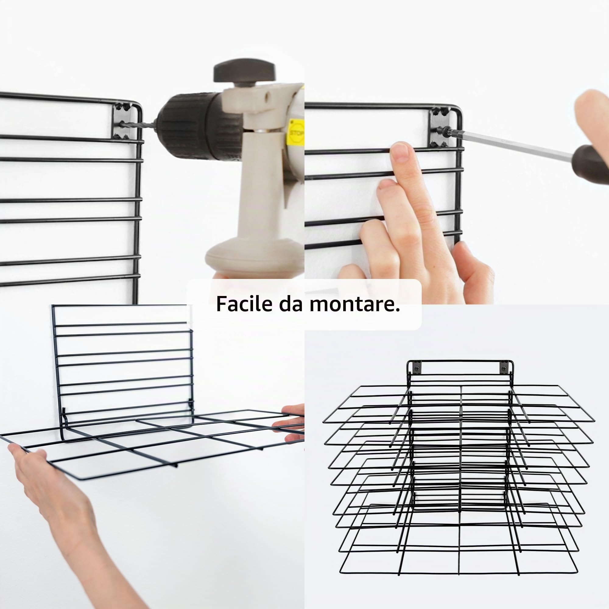 Stendino Artistico Per L'aula | Piccolo Stendibiancheria Appendibile | 8 Ripiani Rimovibili | Portaoggetti Per Quadri Su Tela | Per Pittura Con Viti | Stendino Per L’arte, Disegni E Altro