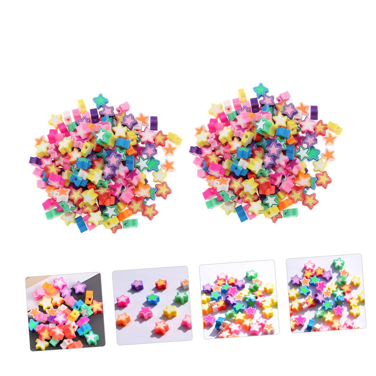 Hohopeti 5 Set Di Perline in Argilla Polimerica Alla Moda Per La Creazione Di Braccialetti Gioielli Artigianali Ciondoli Decorativi Set Di Perline Per Progetti 200 Pezzi * 5
