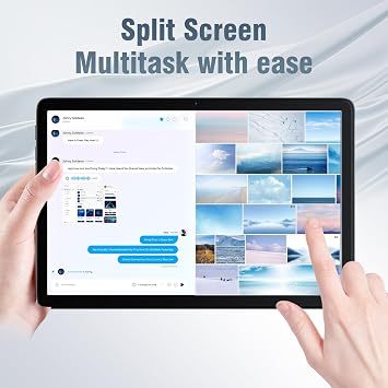 DigiLand Tablet 10.1 inch Android 14 Octa-Core Processor, OTG, 10GB+64GB+TF Expansion, 1280 * 800 IPS, Support Split-Screen, WiFi 6, BT5.0, Dual Camera 5MP+8MP, 6000mAh,Widevine L1 (Blue)