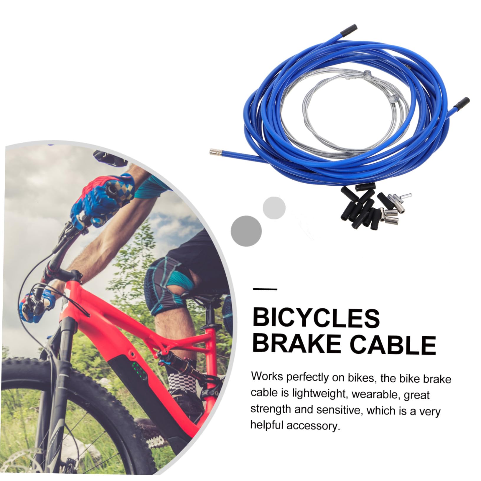 2 Set Kit Guaine Cavi Freno Bici con Anima in Acciaio Resistente Compatibile Mountain Strada e Bici Pieghevoli Installazione Facile e Prestazioni Frenanti Stabili