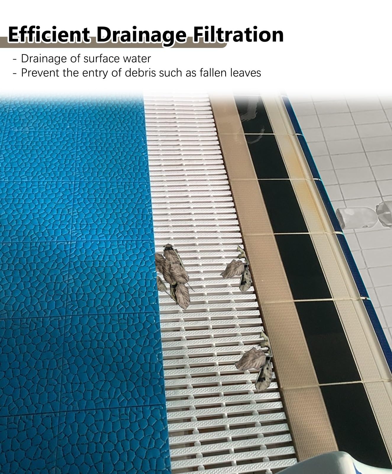 Tapa Desague Terraza Cubierta de Desagüe de Ducha Flexible de Plástico, Rejillas de Drenaje Desmontables para Exterior, Cubierta de Desbordamiento para Mantenimiento(18cm(7 1/8"))