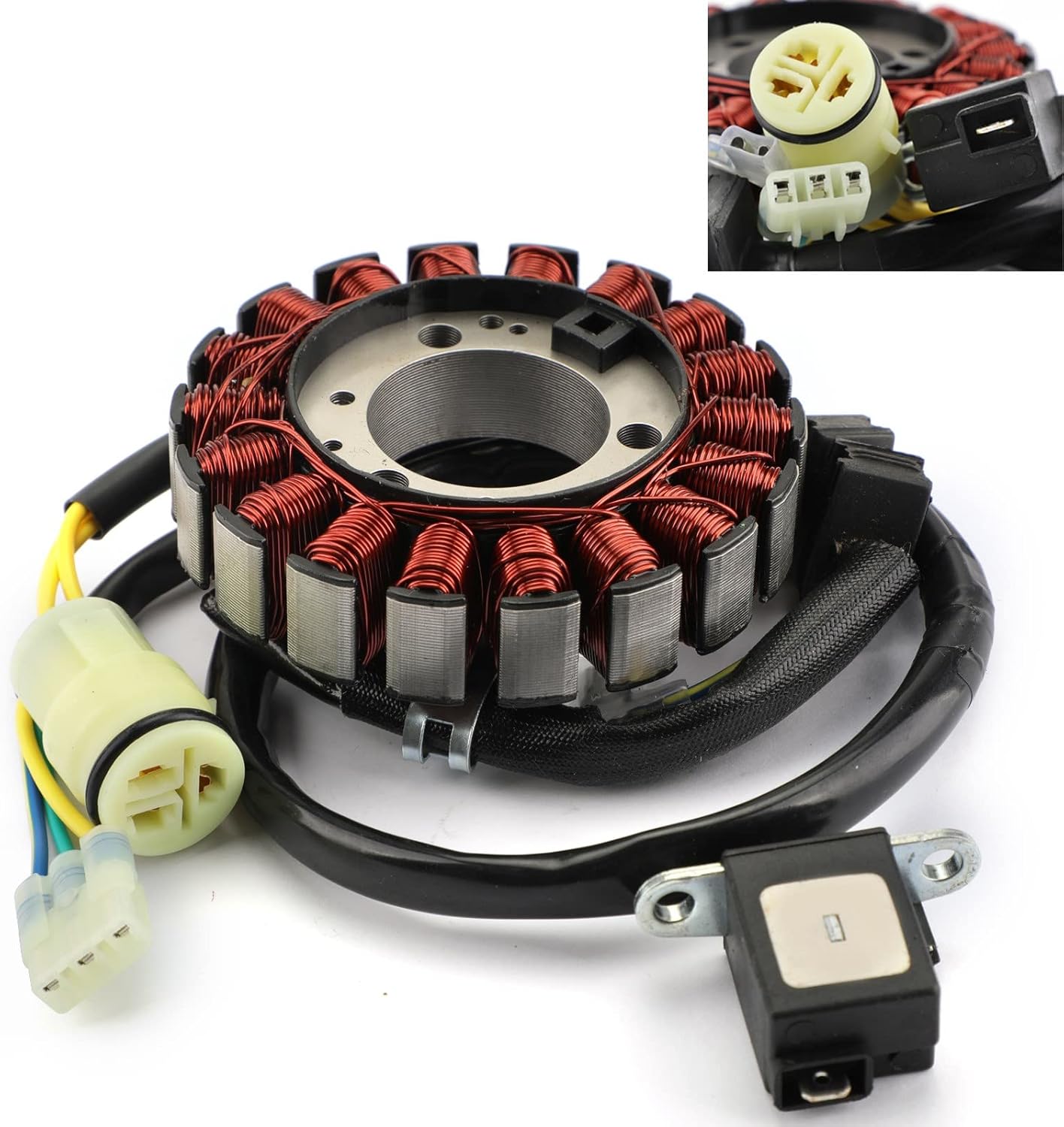 Artudatech Stator Coil 18 Poles for Honda TRX300 FOREMAN 2X4/4X4 BigRed/FourTrax 300 1988-2000, for Honda TRX300FW FourTrax 300 4x4 1988-2000 31120-HC4-004 31120-HC4-014 31120-HC4-003 31120-HC4-750