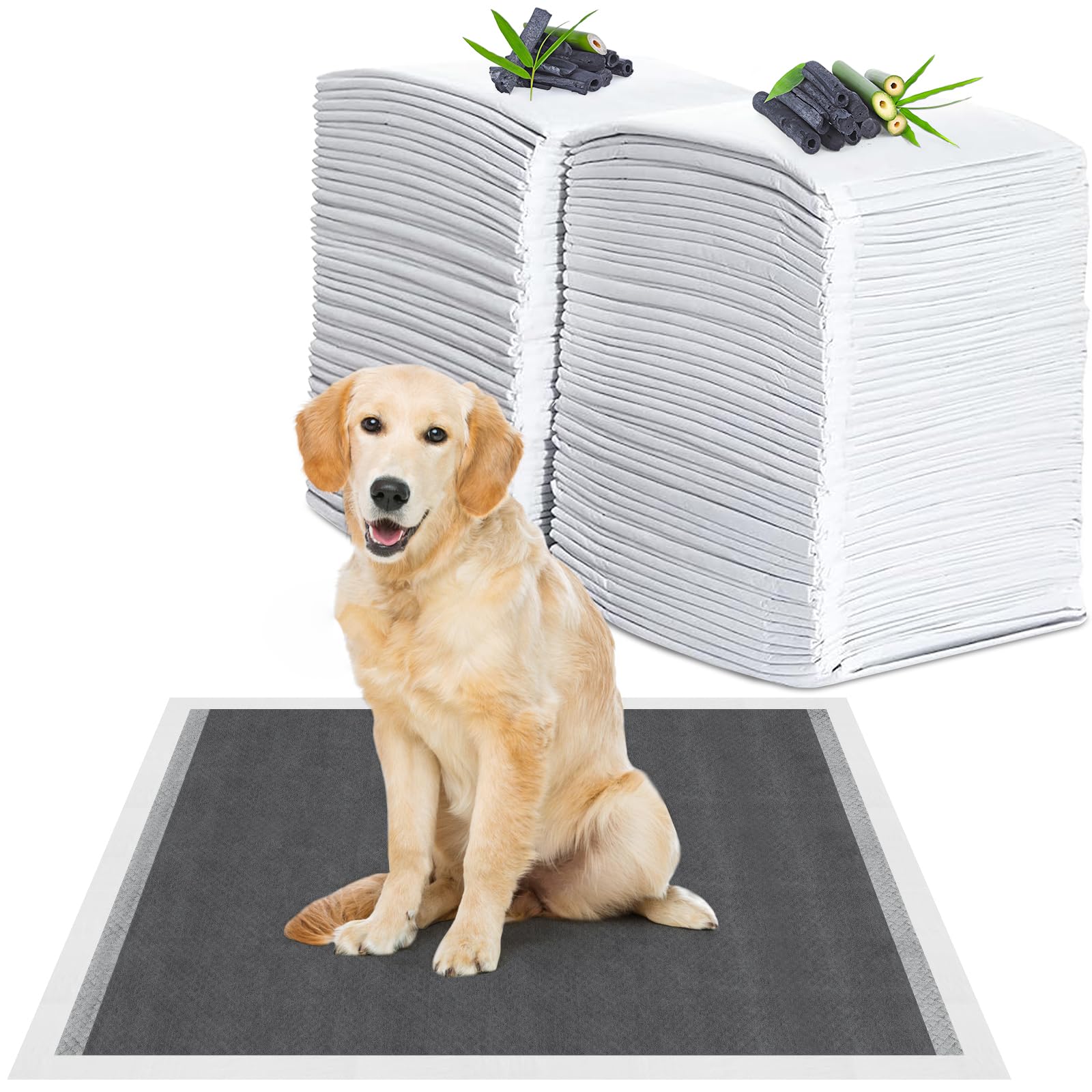 60 Piezas Empapadores Perros, 60 x 90cm Carbón para Control de Olor Almohadillas Absorbentes, Almohadillas de Adiestramiento de Perros, Superficie de Secado Rápido