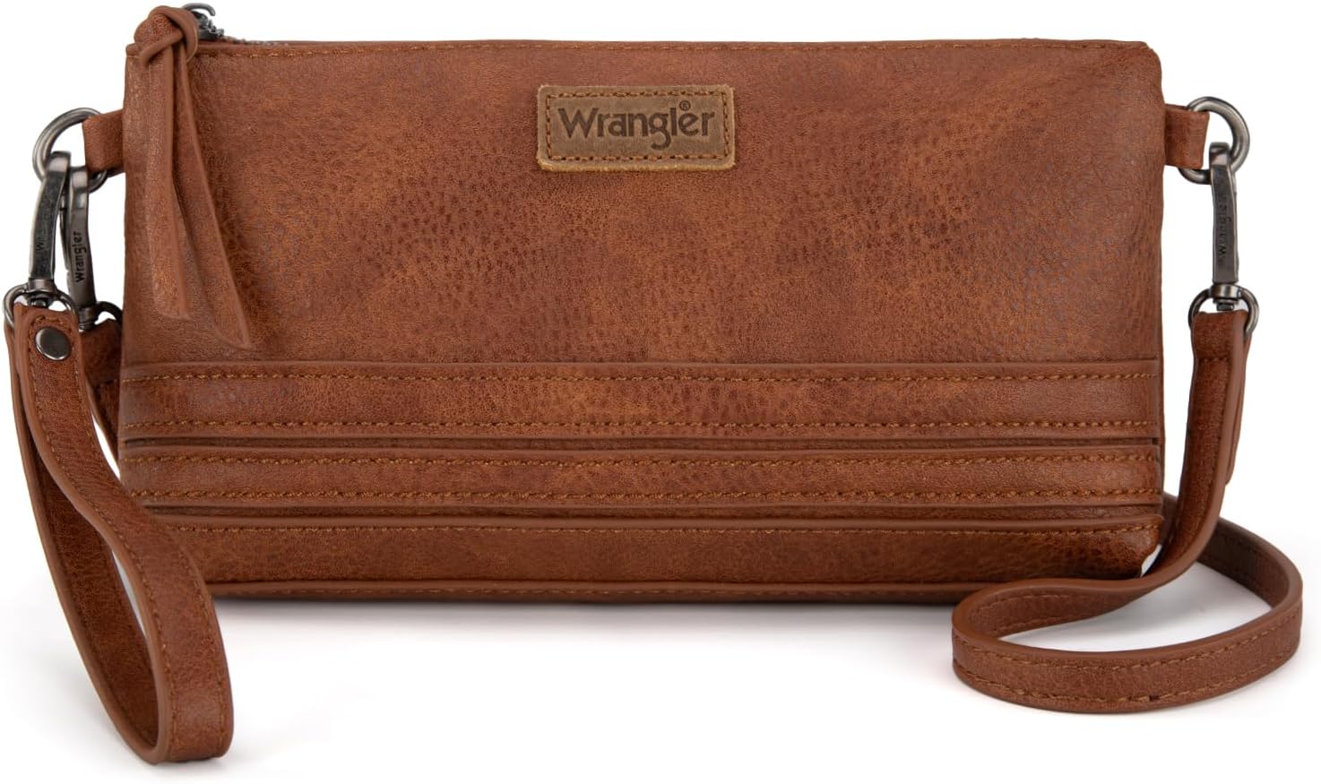 Wrangler Small Crossbody Purse for Women Lightweight Clutch Purse with Detachable Strap Casual Shoulder Bag for Everyday Use