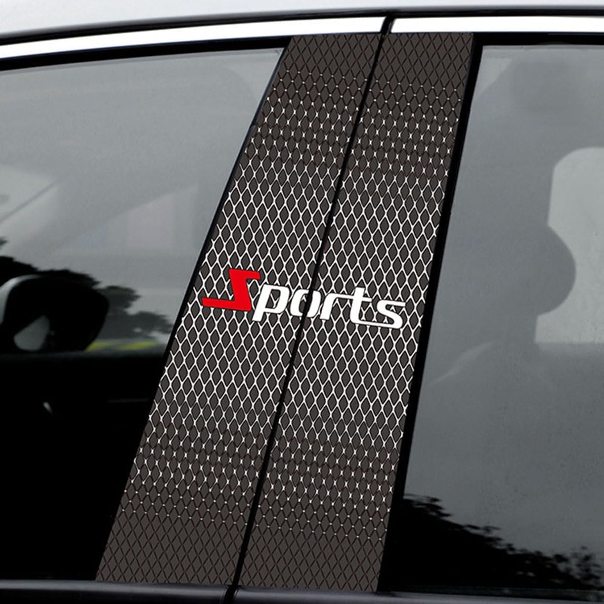 Tryagat 2PCS Car Center Pillar Stickers for Opel Mokka X A J13 I 2016-2019