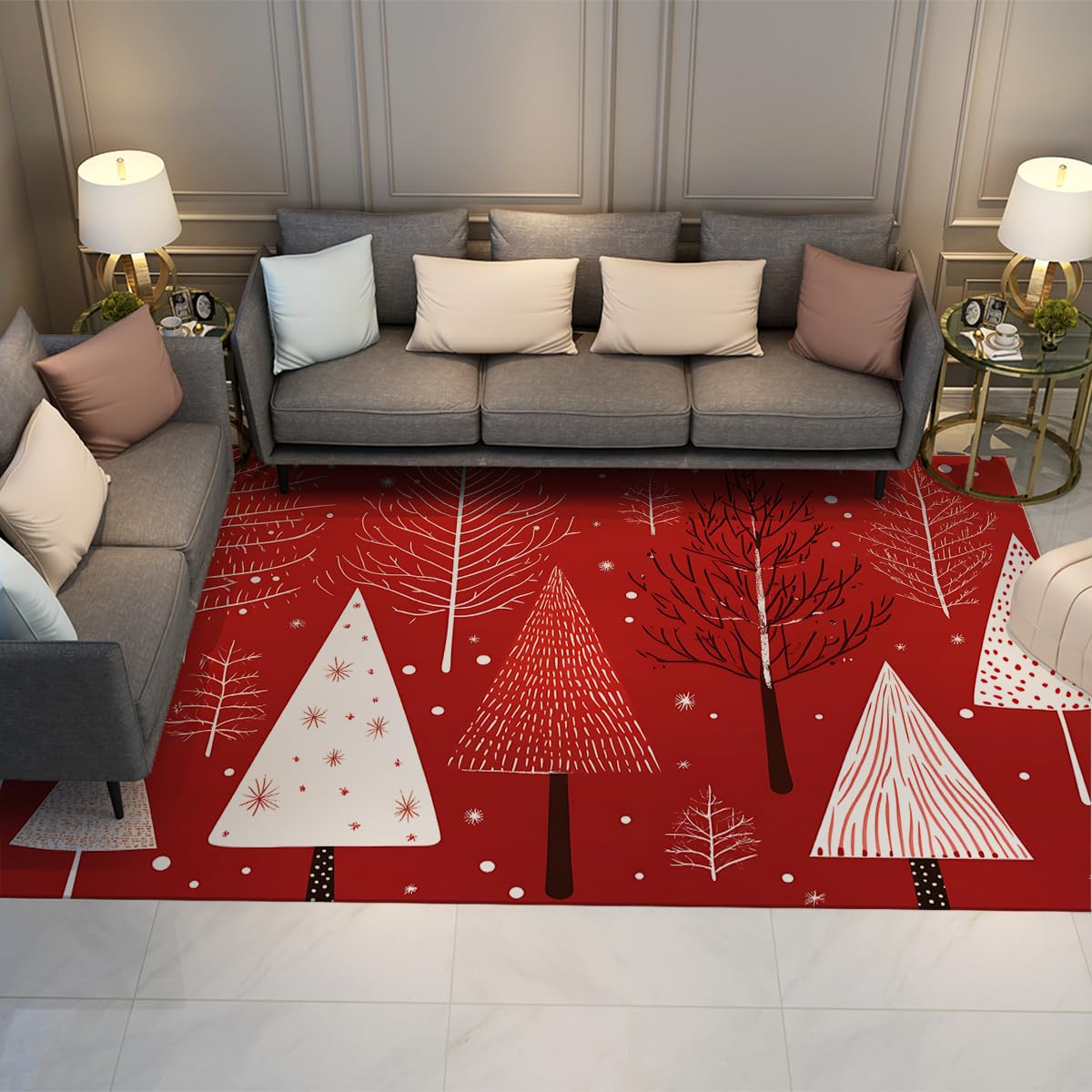 Paillasson intérieur sapin minimaliste : élégance et confort premium lavable
