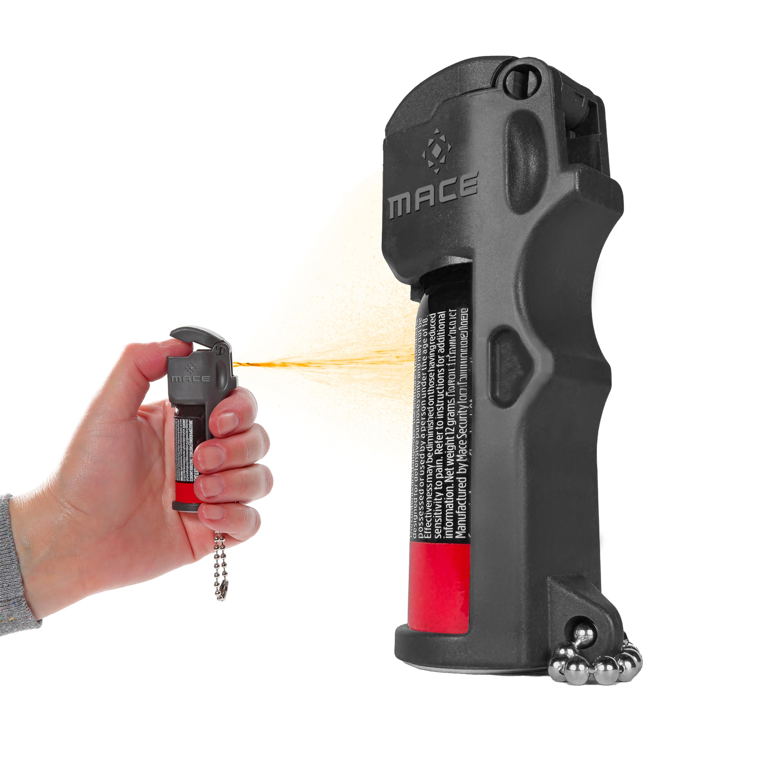 Pepper Spray - Max Police Strength OC with UV Dye, Fast Flip Top, Ergonomic Finger Grip, 10 Feet Range, 0.42 oz Pocket Model, Self Defense Pepper Spray for Women & Men