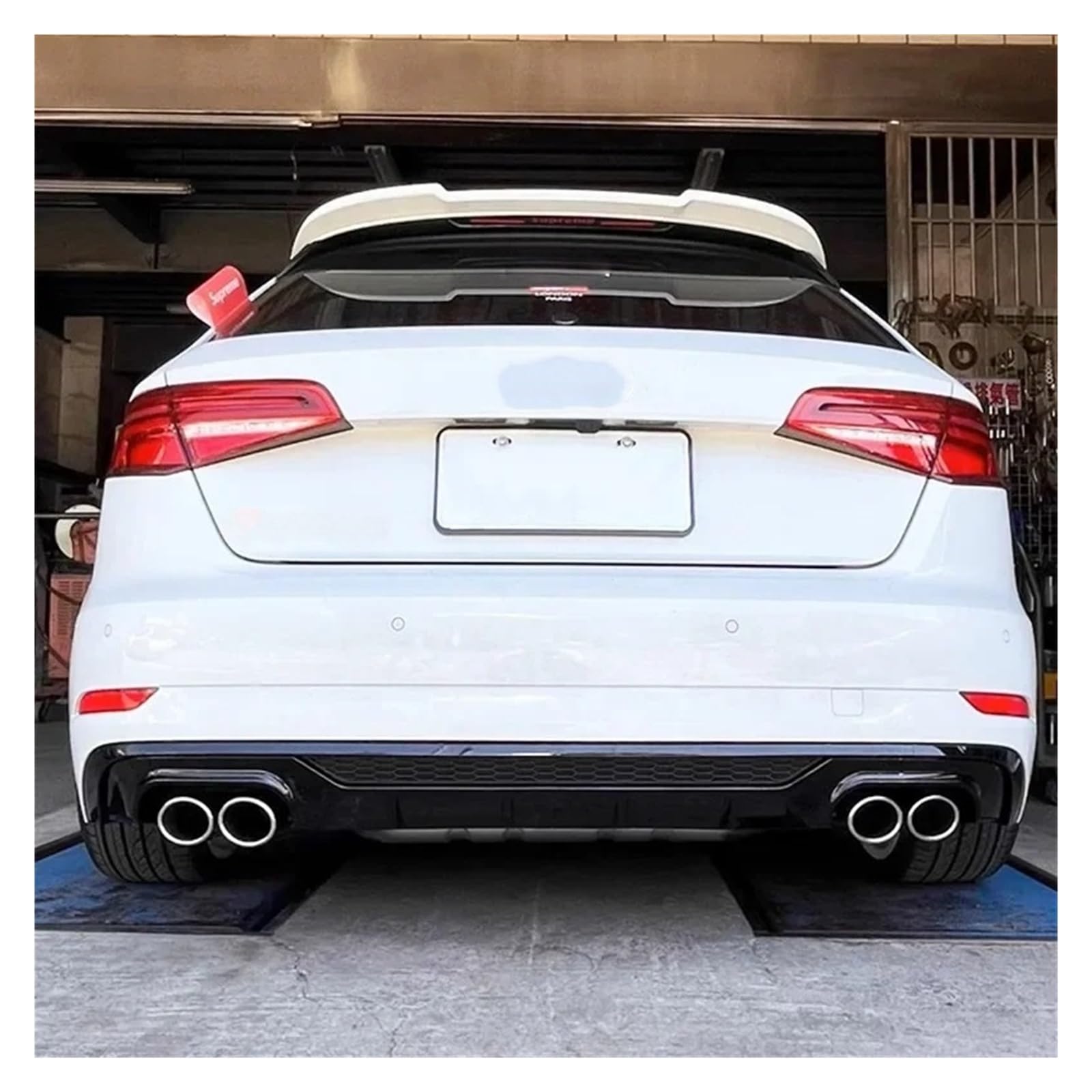 Compatibile con Audi A3 Sportback (non for SS-Line S3) 8V Facelift 2016-2020 Paraurti posteriore auto diffusore splitter bodykit posteriore valance tuning