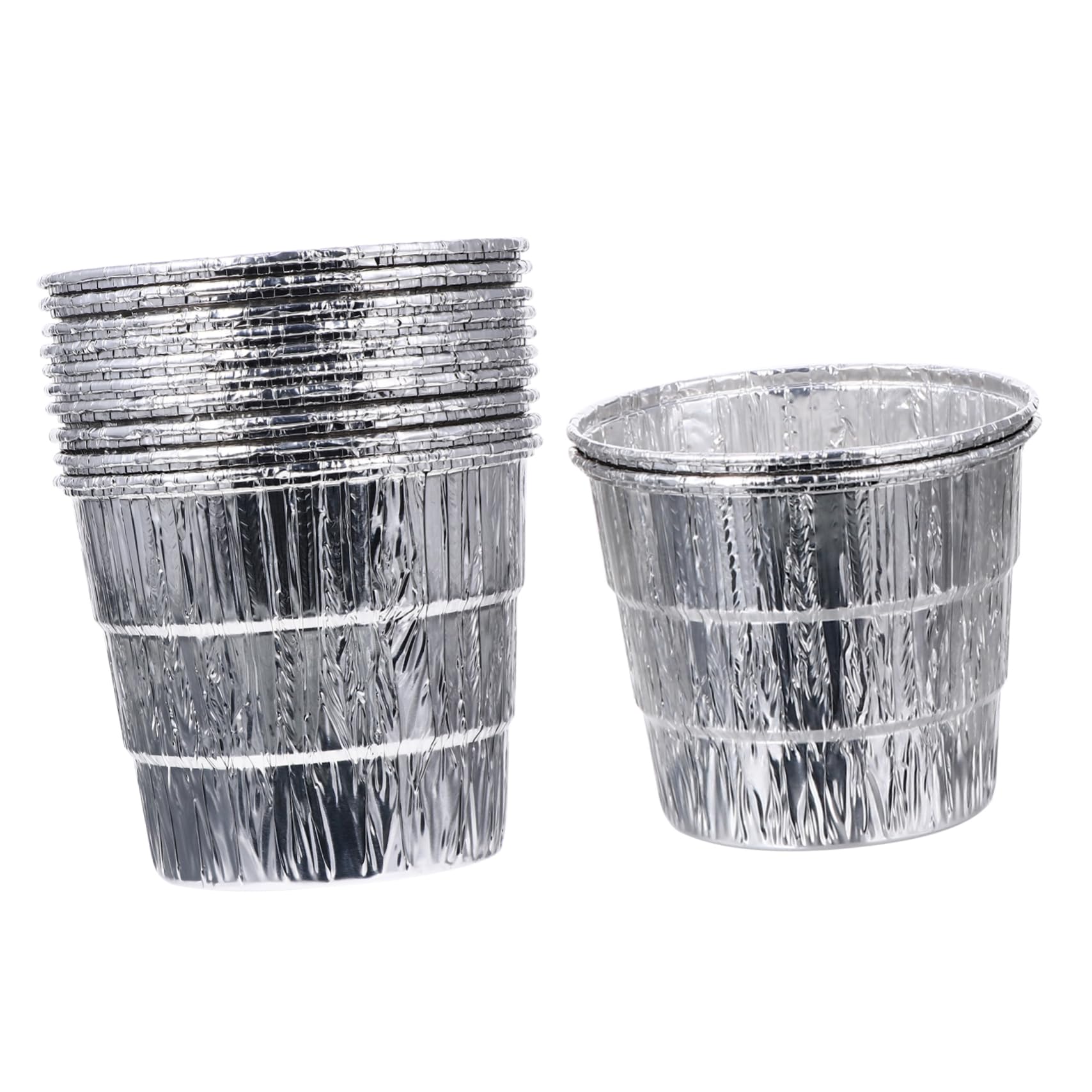 Totority Disposable BBQ Grill Grease Tin Grease Tray Aluminum Bucket Liner BBQ Foil